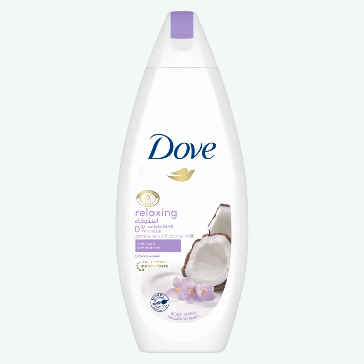 غسول جسم Dove Relaxing بالياسمين وحليب جوز الهند — صورة 1