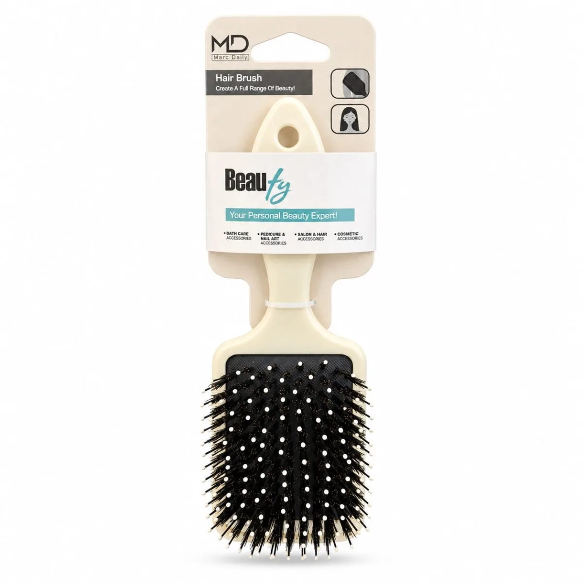 فرشاة MD Beauty Paddle سوداء الأسنان — صورة 1