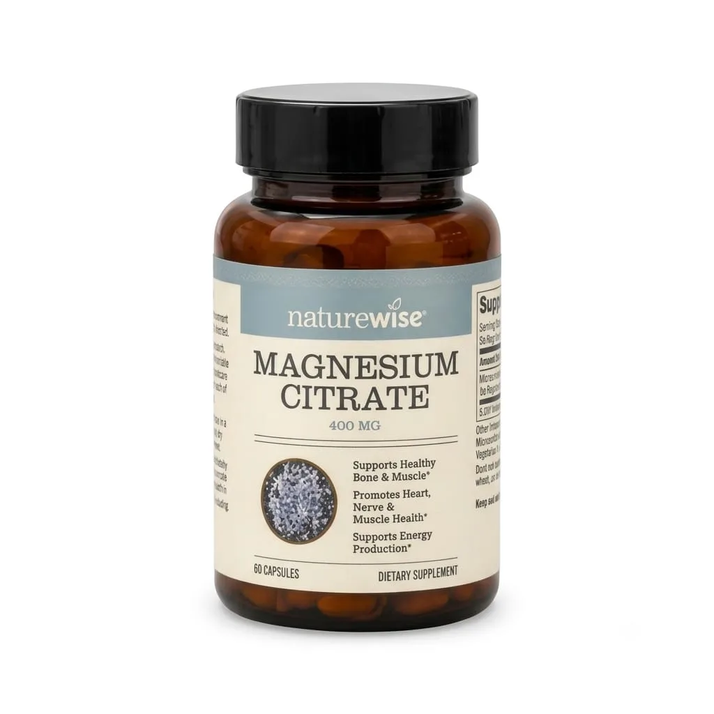 كبسولات NatureWise Magnesium Citrate 400 mg — صورة 1