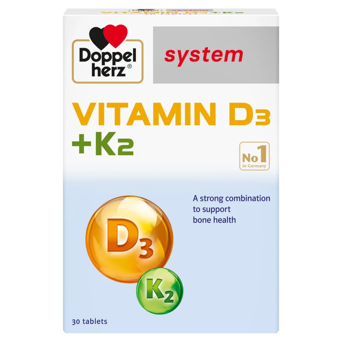 مكمل Doppelherz system Vitamin D3 + K2 — صورة 1