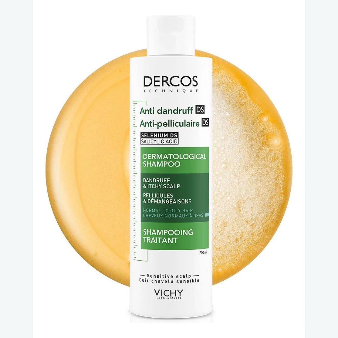 شامبو فيشي Dercos Anti-Dandruff DS للشعر العادي إلى الدهني — صورة 1