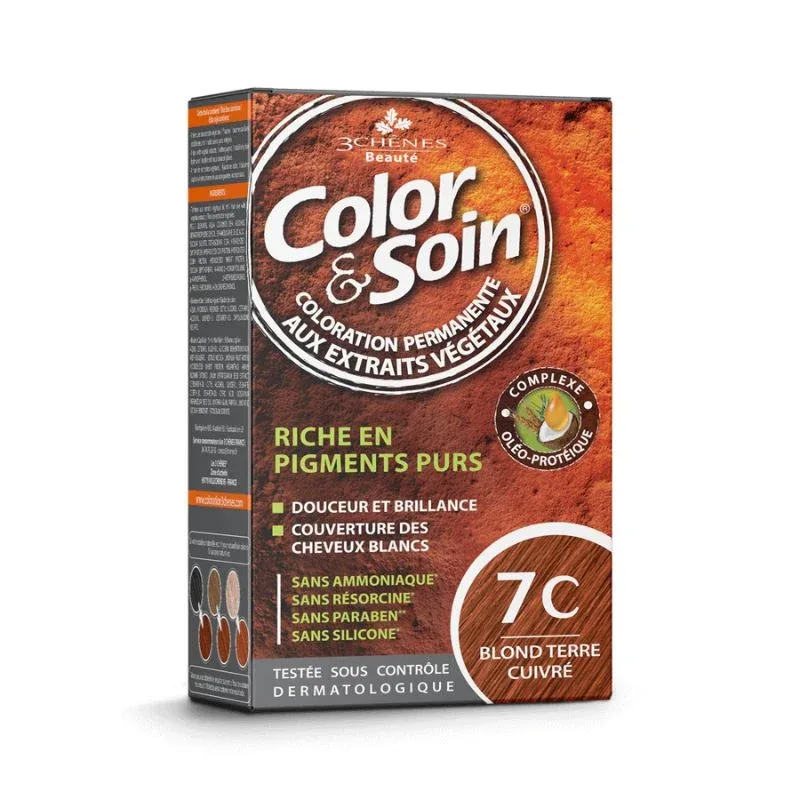 صبغة Color & Soin الدائمة 7C – أشقر تيراكوتا — صورة 1
