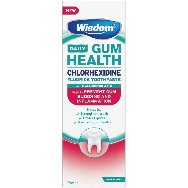 معجون Wisdom Gum Health بالكلورهكسيدين والفلورايد — صورة 1