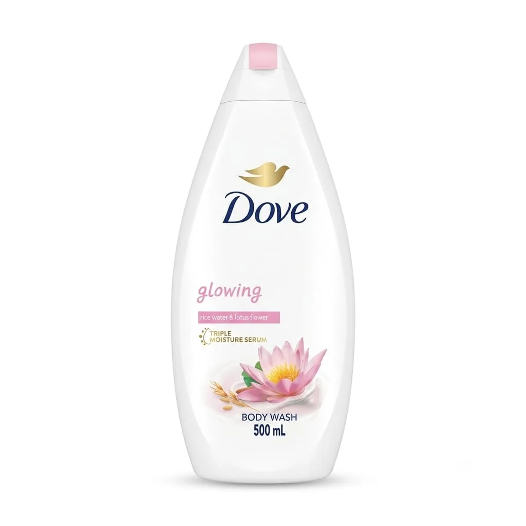غسول جسم Dove Glowing باللوتس وماء الأرز — صورة 1