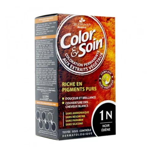 صبغة Color & Soin الدائمة 1N – أسود أبنوسي — صورة 1