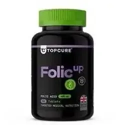 مكمل TOPCURE Folic-Up حمض الفوليك 400 mcg — صورة 1